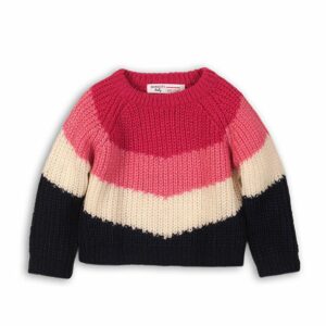 Lány pulóver, Minoti, 1. fuss, rózsaszín - 68/80 | 6-12m