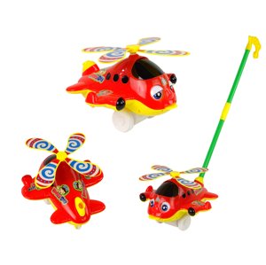 Gyermek tolós Repülőgép piros csengővel