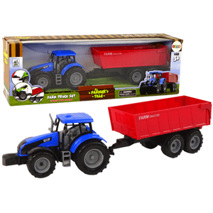 Traktor pótkocsival Mezőgazdasági jármű Kék