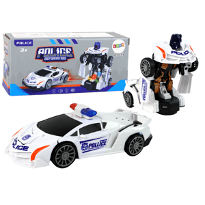 Auto-Robot Policeman White 2 az 1-ben átalakulás