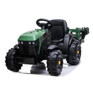 Gyermek elektromos traktor Farmer iparvágány és lapát zöld