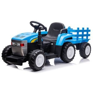 Mamido Gyermek elektromos traktor New Holland T7 M pótkocsi kék