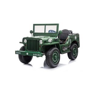 Mamido Gyermek elektromos Jeep Willys 4x4 háromüléses zöld
