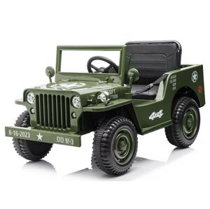 Mamido Gyermek elektromos katonai Jeep Willys világoszöld
